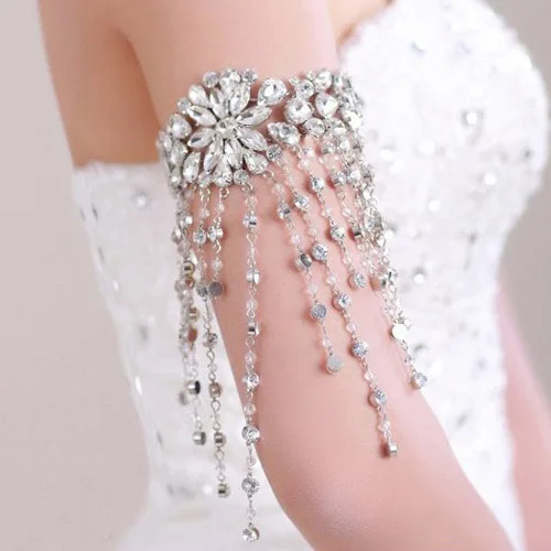 Свадебный браслет Свадебный браслет цепь повязка на руку с кристаллами ювелирные изделия на руку цепь свадебное платье аксессуары браслеты для женщин