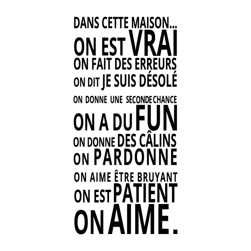 Французское украшение для дома,, настенные Стикеры для дома, виниловые наклейки на стену, домашний декор, fr2006