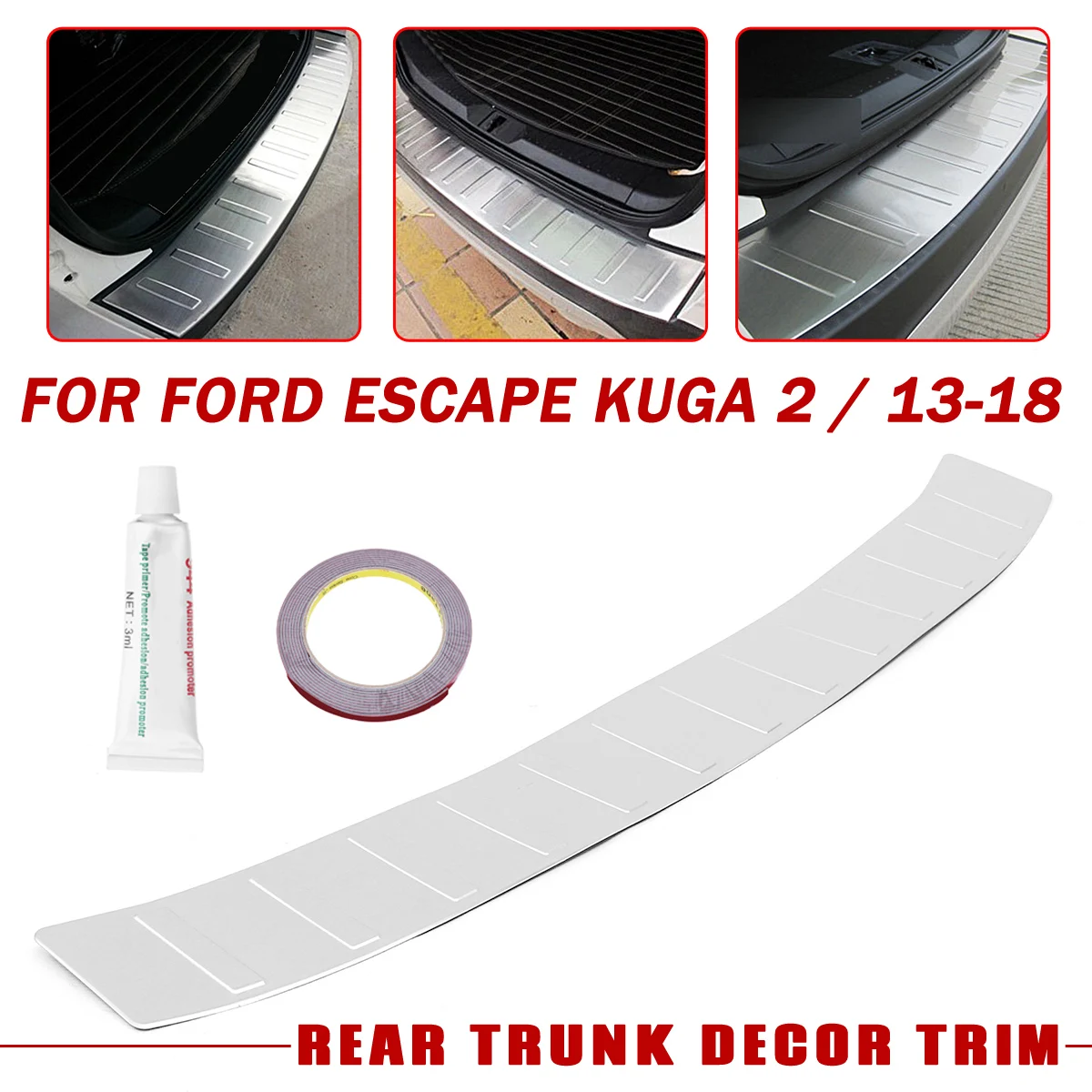 REAR BUMPER PROTECTIVE Trim Molding SCRATCH Guard For FORD ESCAPE 2013-2019
