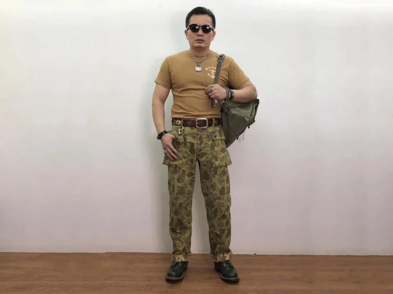 BOB DONG Реплика P44 мужские брюки 13,7 унций джинсовая ткань военные брюки карго США Охотник на уток камуфляжные армейские штаны