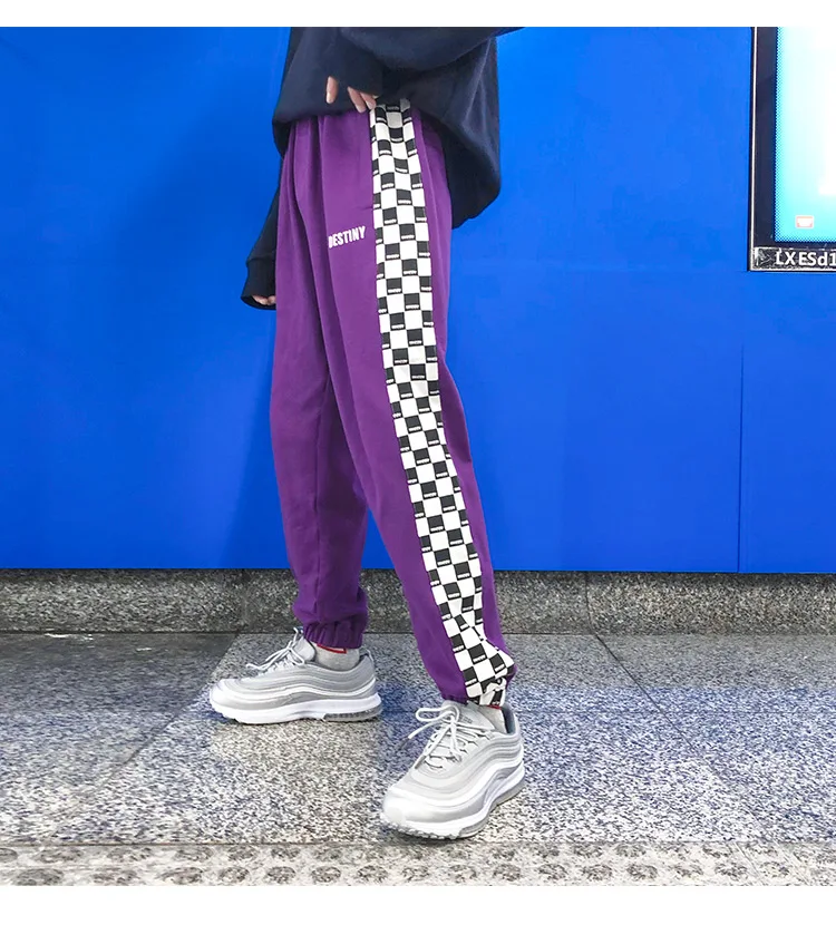 LAPPSTER мужские клетчатые уличные штаны для бега Винтажные шахматные Лоскутные Спортивные штаны в стиле хип-хоп корейские брюки осенние штаны
