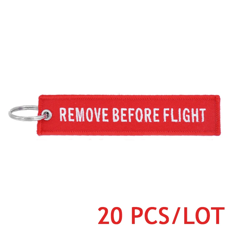 Remove Before Flight Airworthy тег брелоки модный брелок для Авиации Теги OEM брелки Модные украшения 20 шт./лот - Цвет: Красный