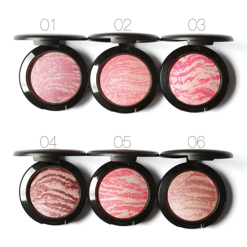 Professional Brand Face Makeup Blusher Natural Pigments Minerals Shimmer Baked Nude Bronzer Blush Focallure Brand Makeup