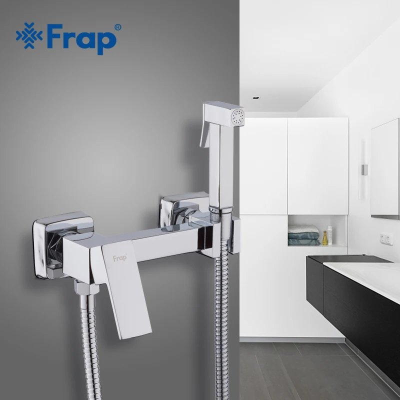 PROD 32869927610 Frap new Solid Brass Chrome Handheld Bidet Toilet
Portable Bidet Shower Set With Hot and Cold Water Bidet faucet Mixer
F7504