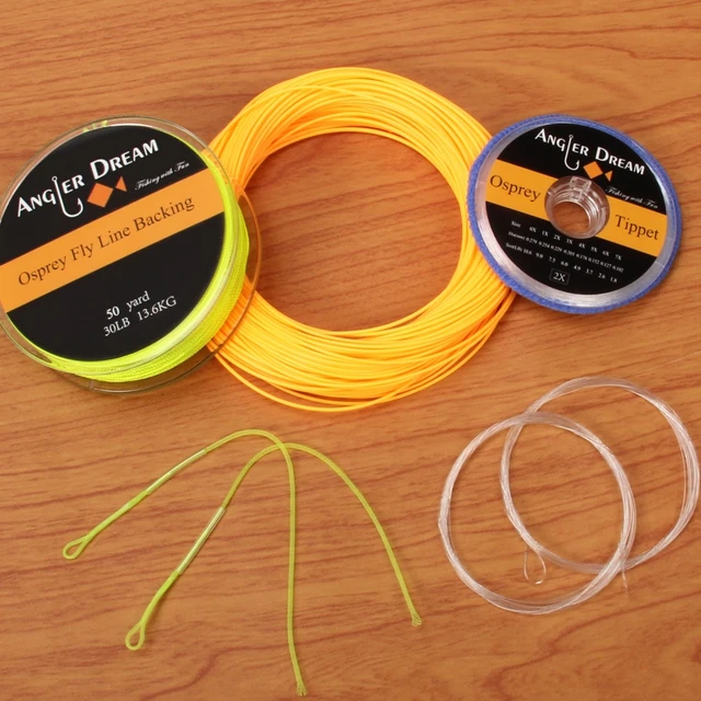 ANGLER DREAM Fishing Accessories Fly Fishing Line Combo Weight Forward  Floating Backing Line Tippet Tapered Leader