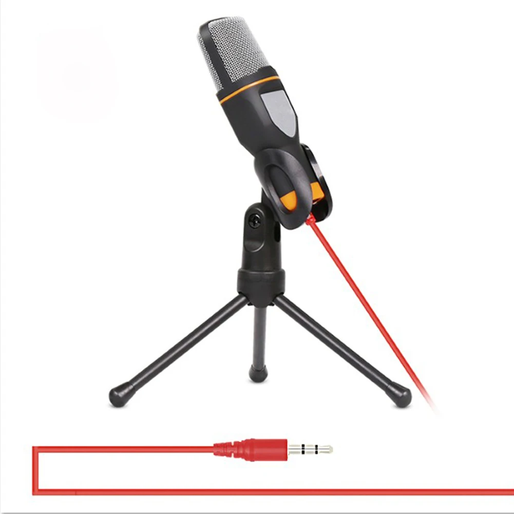 Universal 3 5mm Audio Jack Wired Stereo Condenser Microphone MIC With Mini Desktop Tripod For Chatting