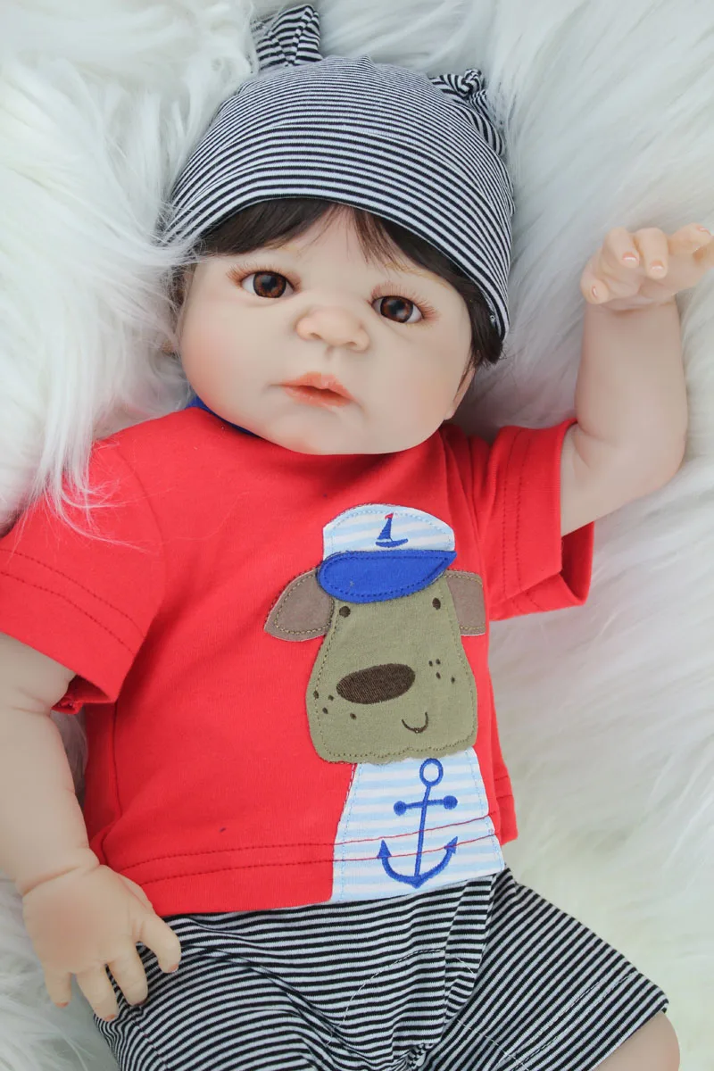 22 "силиконовая кукла Reborn Baby Boy Реалистичная 55 см для новорожденных мальчиков