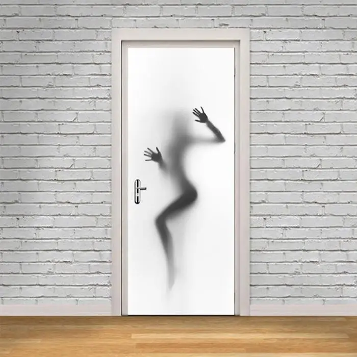 

Hot sale Woman Silhouette Beauty Decor Wall Mural Vinyl Art Door stickers waterproof posters paper decorations for home