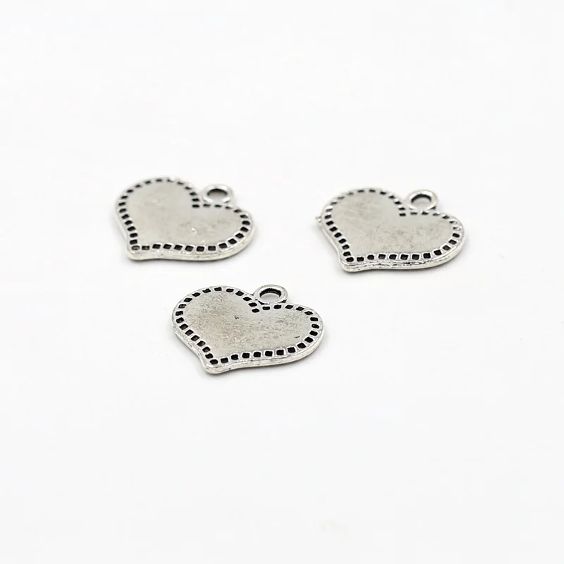 

5PCS Alloy Heart Shape Hanging Pendant DIY Beads for Earring Bracelet Necklace Jewelry Making Accessories