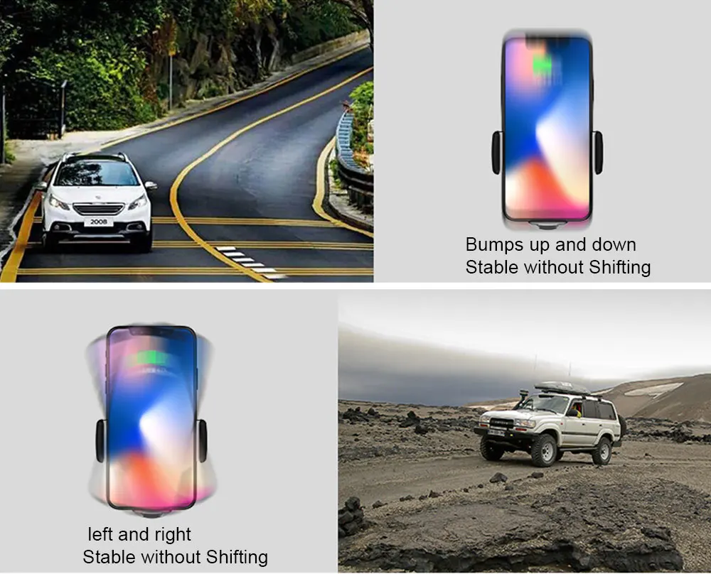 Ascromy Auto Qi Wireless Car Charger Mount Air Vent Automatic Sensor Phone Holder Charging For Samsung Galaxy S9 iPhone X 8 Plus (8)
