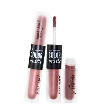 

2018 Hot Double Moisturizing Matte Pearl Waterproof Lasting Lip Gloss Matte One Second Change Metal Liquid Lipstick Cosmetics