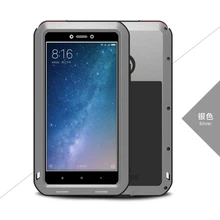 Mi Max2 водонепроницаемый металлический корпус LOVE MEI роскошный алюминиевый корпус и жесткий силиконовый чехол для Xiao mi Max2 закаленное стекло