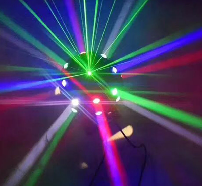 2 шт./светодио дный луч + лазерная 2-в-1 световой эффект 16 шт. 3 Вт светодио дный + 1 шт. 60 МВт зеленый лазер dmx512 луч света перемещение головы