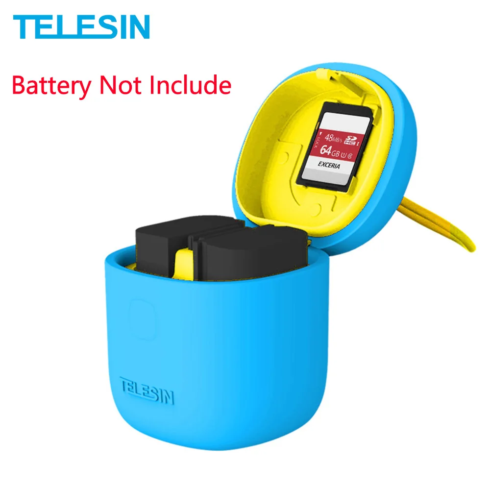 

TELESIN ALLIN BOX Muti-Functional LPE6 Battery Charger & SD Card Reader Storage Case for Canon EOS 5D Mark II III 6D 7D 80D