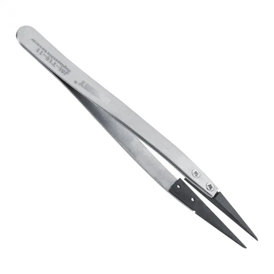 

JAKEMY Replaceable Accuracy Tweezer Anti-Static Stainless Steel Tweezer Electronic Components Repairing Hand Tool