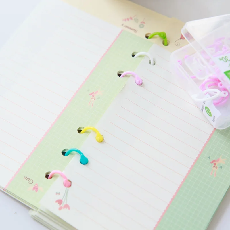 DIY Ring Binder for Notebook Loose Leaf Spiral Album Diary Book Binding Rings Material Plastic for Office Supplies