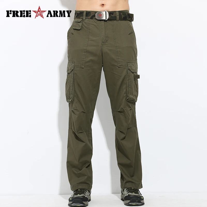 Бесплатная армейская Марка Хлопок Военные мужские брюки армейский зеленый Повседневный стиль военные брюки Полная длина мужские брюки MK-757