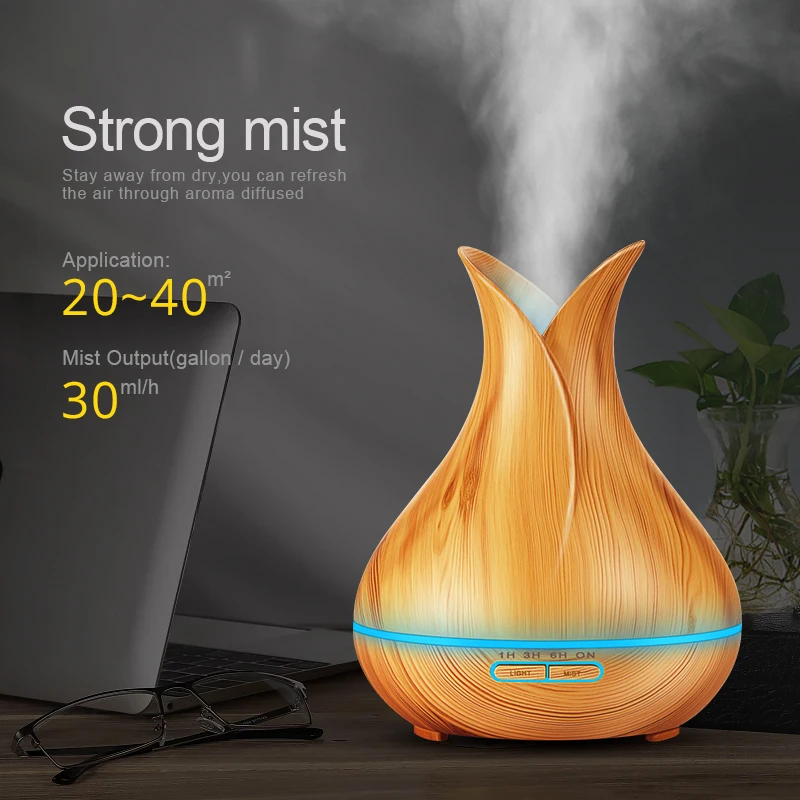 

KBAYBO 400ml diffuser air humidifier aromatherapy oil diffuser ultrasonic humidifier mist maker fogger for home office bedroom