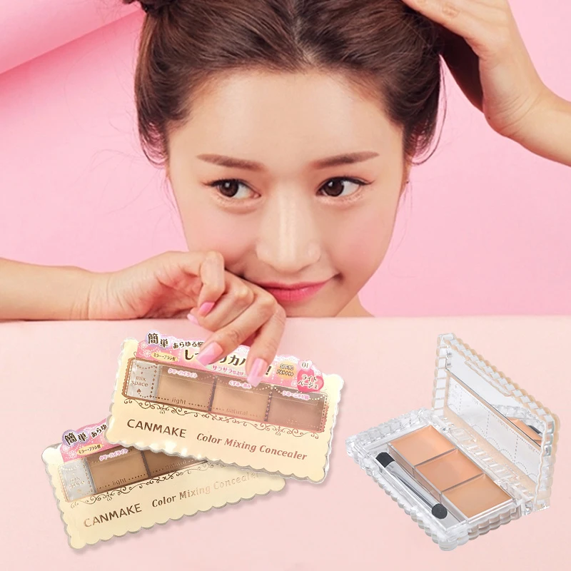 

Three color Concealer balanced skin color dark circles pox print freckles