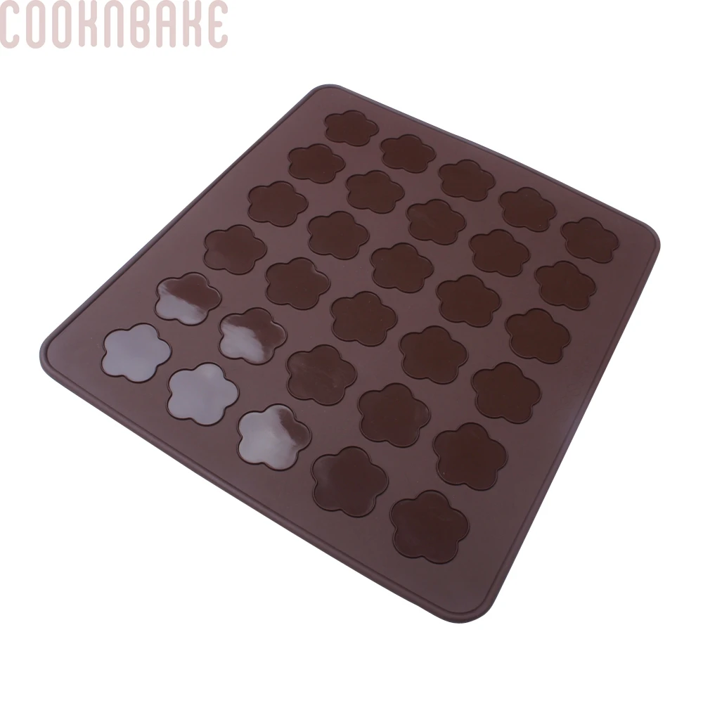 

COOKNBAKE DIY Macarons Mat Silicone Pad For Cake with cherry flower Design baking tools SM-001-2