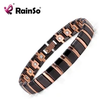 Rainso био энергии магнитный браслет здоровья для мужчин ювелирные изделия черный керамика браслеты красивые ювелирные изделия боли
