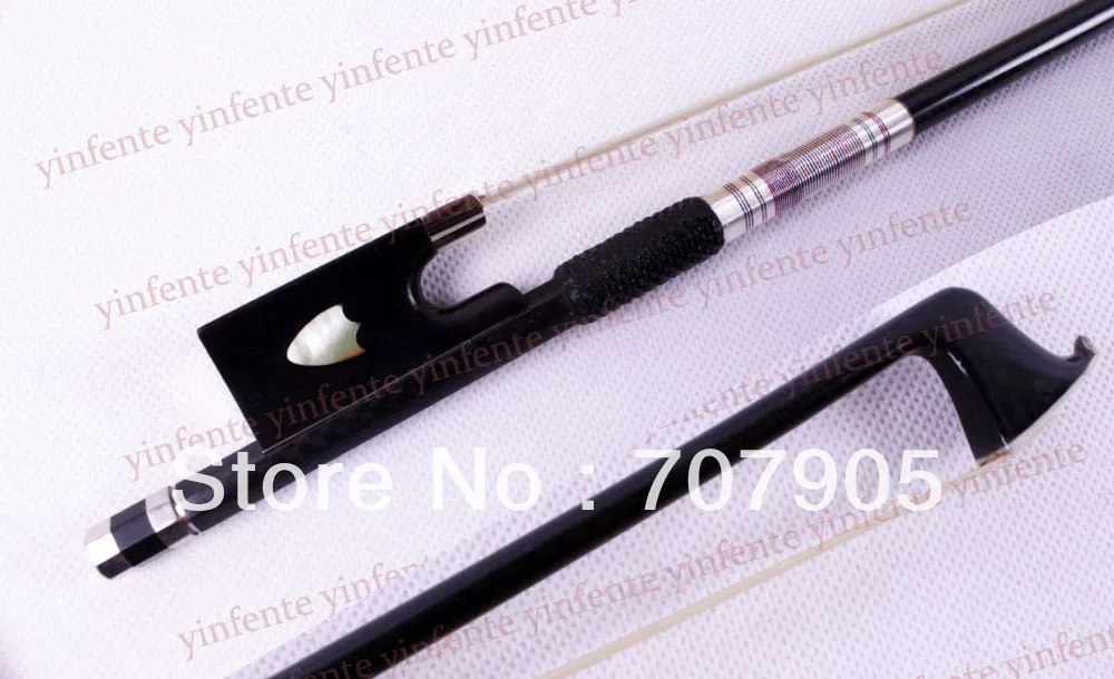 

Violin Bow Carbon Fiber Shield inlaid Frog Good Balance Bow string