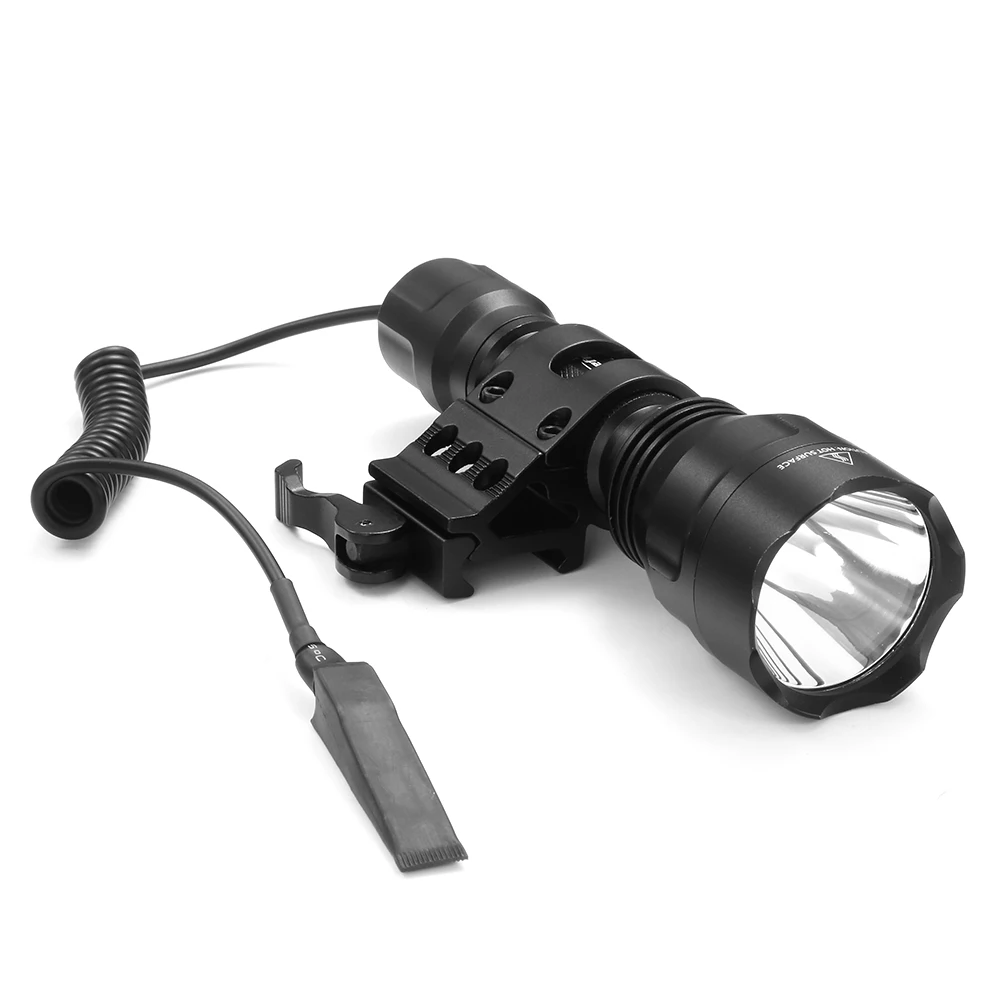 AloneFire C8 CREE XM-L L2 T6 светодиодный тактический флэш-светильник фонарь наружный страйкбол прицел ружья светильник 18650 перезаряжаемая батарея