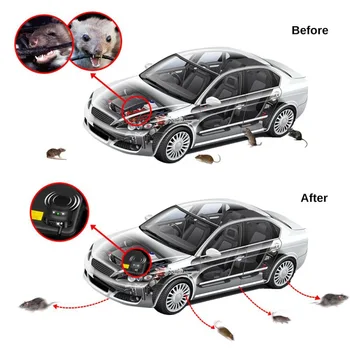 

Non-Toxic Mouse Ultrasonic Rat Repellent Ultrasonic Mice Repellent for Car Hood Low Power Repeller Home Garden Pest Control