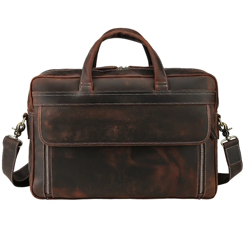 FULCLOUD сумка для ноутбука 15," кожаная сумка модная деловая сумка, повседневная сумка через плечо