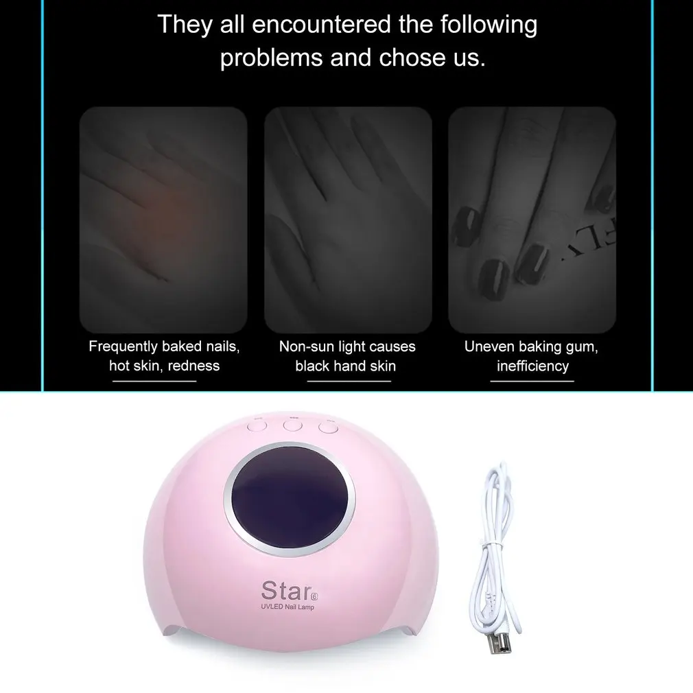 Star 6 UV Lamp Nail Dryer Pro UV LED Gel Nail Lamp Fast Curing Gel Polish Ice Lamp For Nail Manicure Machine