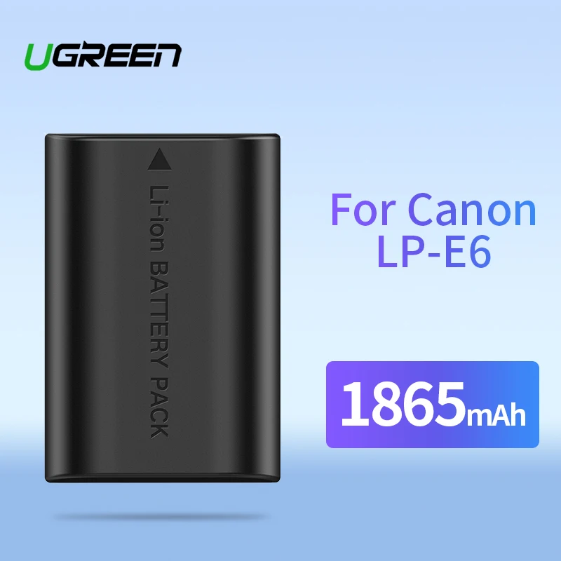 Ugreen LP-E6 Камера Батарея 1865 мАч для Canon LP E6 EOS 5D Mark 4/3/2 60D 5D4 70D 6D 6D2 5D2 7D 7D2 80D 5DS Камера батареи