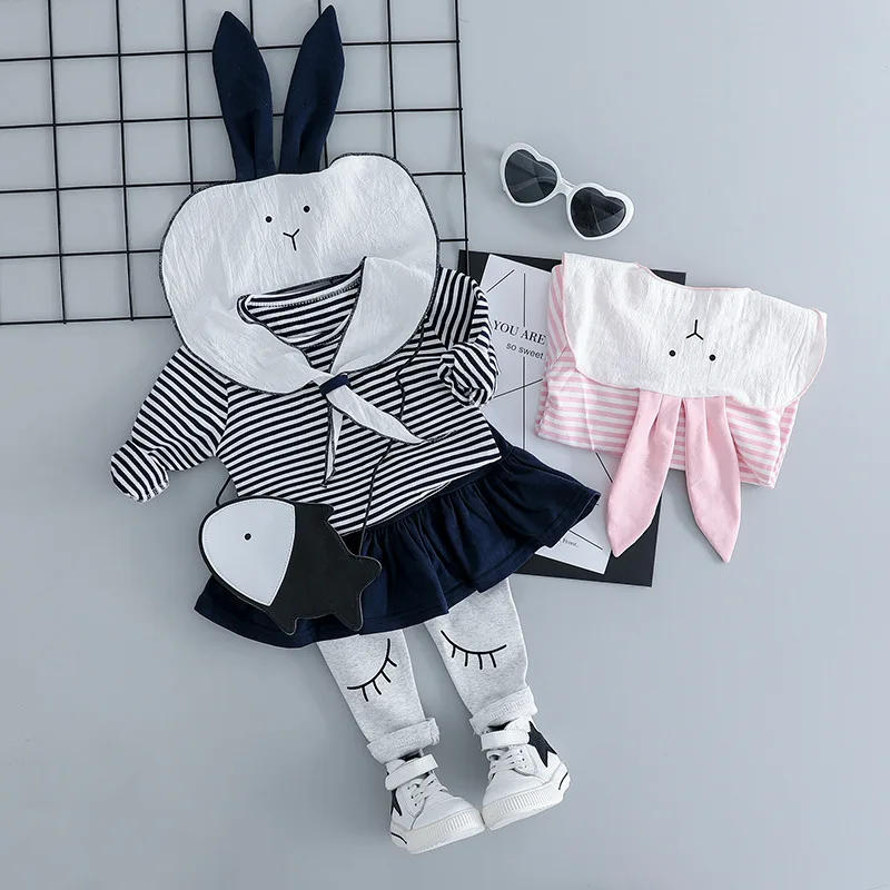 Baby Girl Clothes Children Wear Cute Dress Pants High Quality Suit New Autumn Long Sleeve Children Sets Girls Baby Cotton Suit