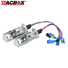 RACBOX Пара 55 Вт H4 LHD RHD Би-лампы ксеноновые HID лампы светильник Hi/Lo луч головной светильник 1," Микро Мини проектор Объектив 4300K 6000K