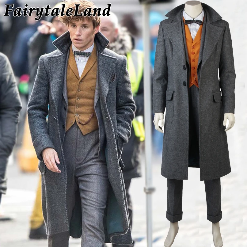 Фантастические звери The Crimes of Grindelwald Newt Scamander; костюм для косплея; костюмы на Хэллоуин; костюм для косплея; Newt Scamander