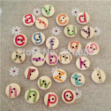 letter buttons for sewing