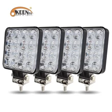 OKEEN 4 шт. led барное освещение 4 дюйма 48 Вт внедорожный рабочий свет 12 в свет интерьер led 4x4 led трактор фара дальнего света для грузовика
