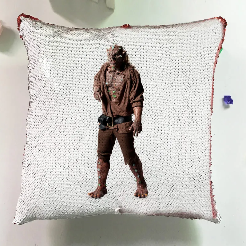 Fashion Movie Cushions Home Decor Couch Pillows Reversible Sequin Pillowcase Glitter Seat Horror Cushion Cover Sofa J050 (5)