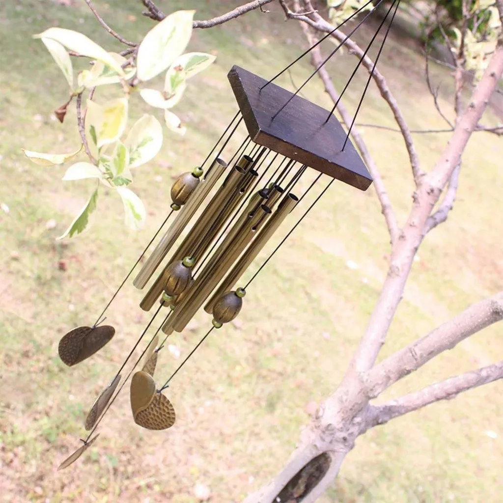 

Tubular Wind Chime Heart Metal Decorative Garden Family Wind Chime Furniture Home Decor Apparel Accessories Best Gift New #13