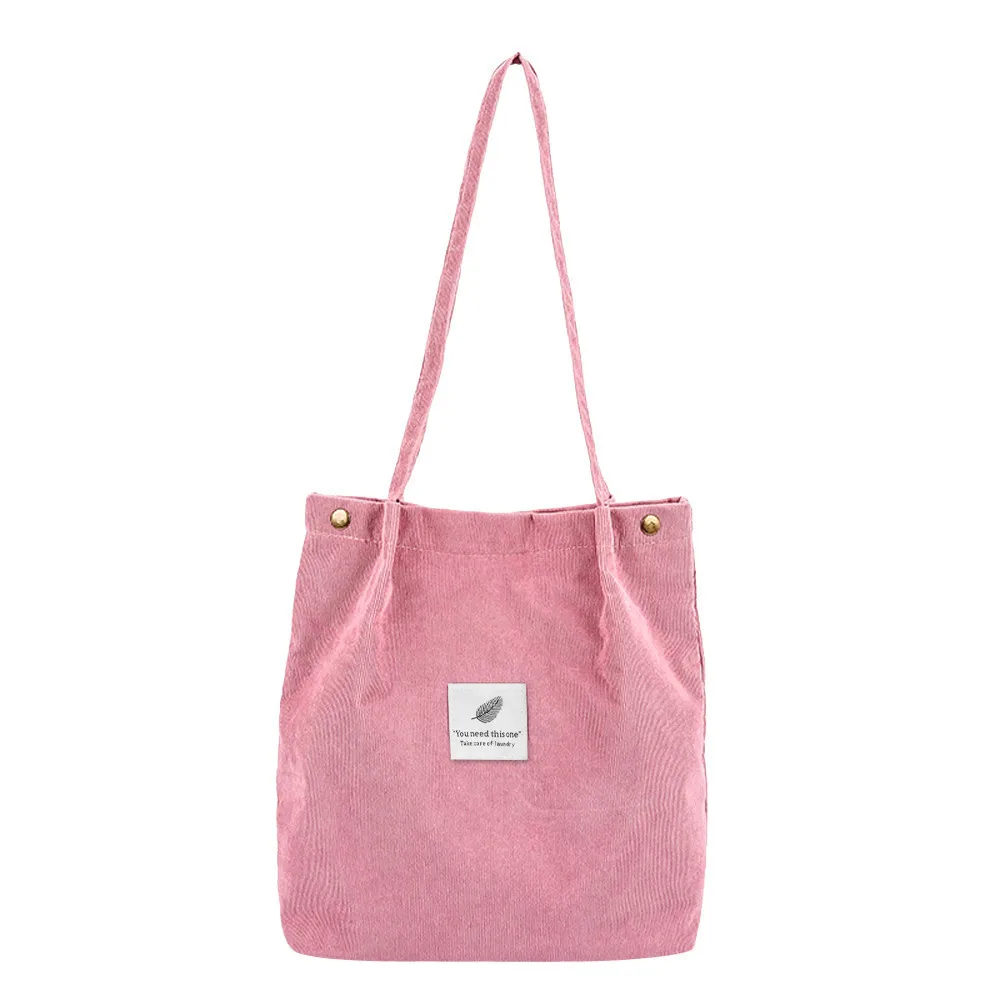 Большая вместительная сумка женская Вельветовая Сумка женская повседневная однотонная сумка на плечо складные многоразовые женские пляжная сумка для покупок@ py