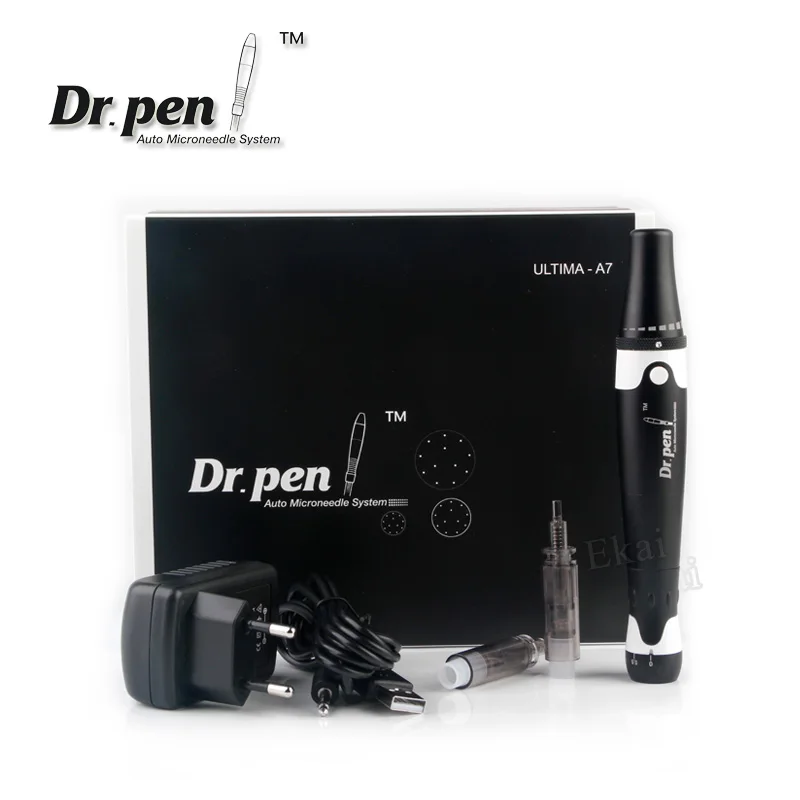 Горячая Распродажа уход за кожей Micro Needling электрическая Дерма ручка A7 с 2 иглами