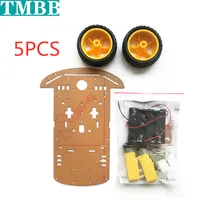 5 компл./лот умный автомобиль шасси Гоночная машина робот шасси автомобиля с кодовым колесом/скорость/Отправка батареи коробка