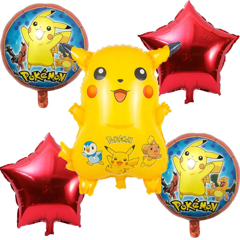 5 шт. мультфильм Пикачу из Pokemon Go фольги набор воздушные шары надувные детские украшения на день рождения Детские игрушки globos детский день