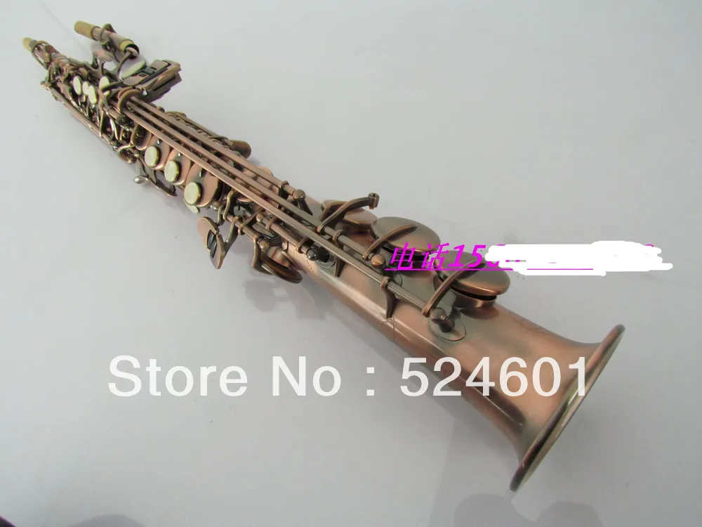 

Wholesale sales soprano saxophone B red tan the straight pipe surface