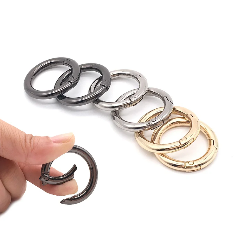 

5pcs/Lot 35mm Round Nickel Plated Elastic Open Keyring Split Spring Ring Key Ring for Keychain Women Hand Making Diy Accessories