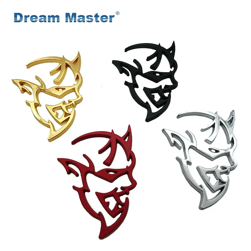 

2PCS 3D Zinc Alloy Devil Sticker Car Sticker Cool Motorcycle Truck Badge Badge Tail Sticker Stainless Steel Motorcycle Accessori