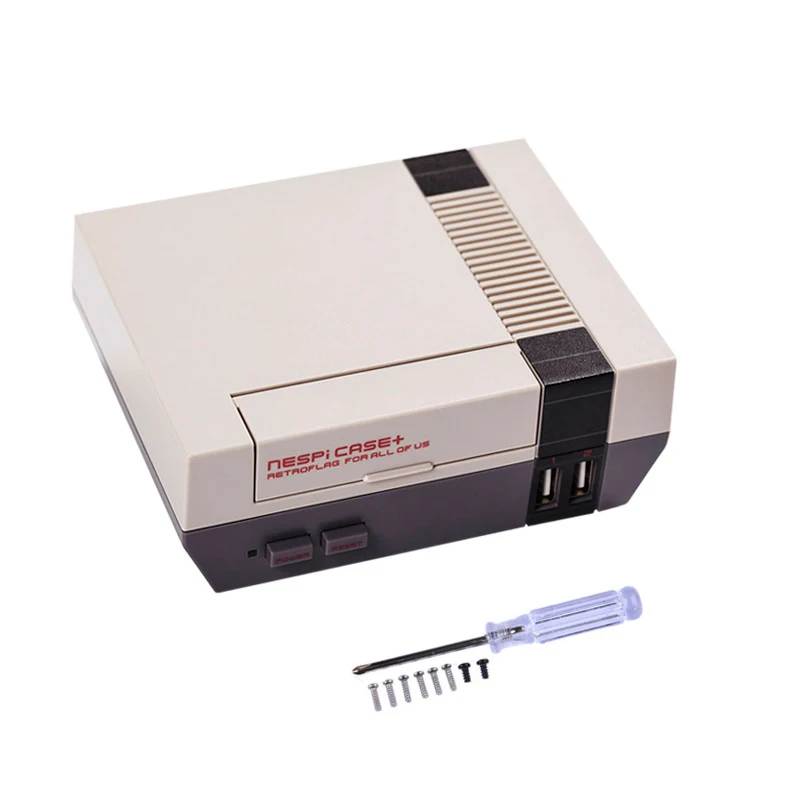  NESPi CASE+ Plus for Raspberry Pi 3 Model B+ Retroflag Case + 32GB SD Card + Power Adapter + Fan + 