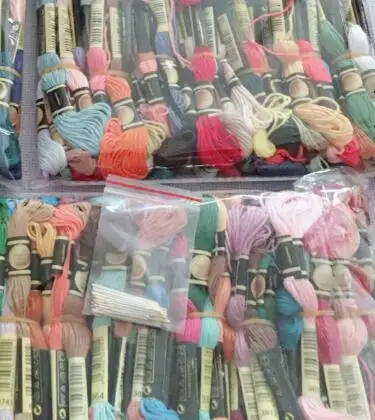 

new two label Similar DMC Choose Any Color Room 100 Pcs/lot cxc Thread Cross Stitch Embroidery Thread Floss+100pcs needles gift