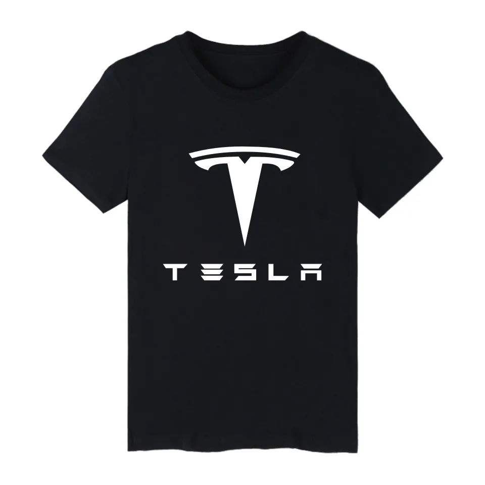 Tesla Motors Mens TShirts Summer Funny Short Sleeve T Shirts and Tesla