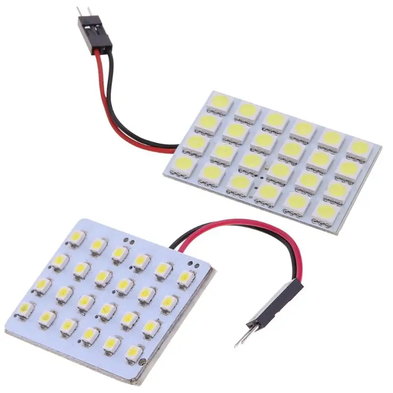 T10 5050/3528 24SMD светодиодный светильник для салона автомобиля белый гирлянда