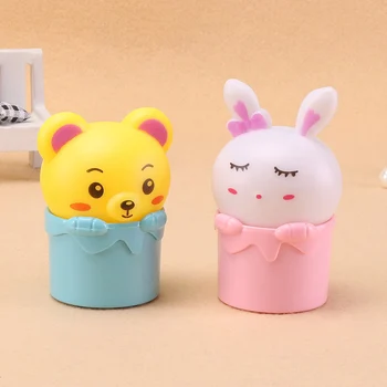 

New Creatine Cartoon Animal Mini LED Night Lamps Bedroom Lighting Small Rabbit Bear Intelligent Inductive Bedside Light AA